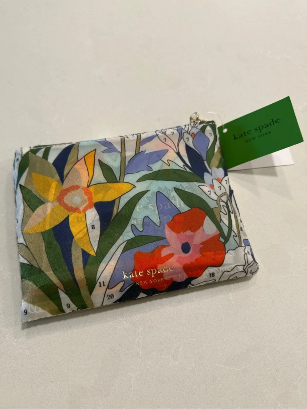 kate spade Paint by Numbers Floral Reusable Shopper Tote